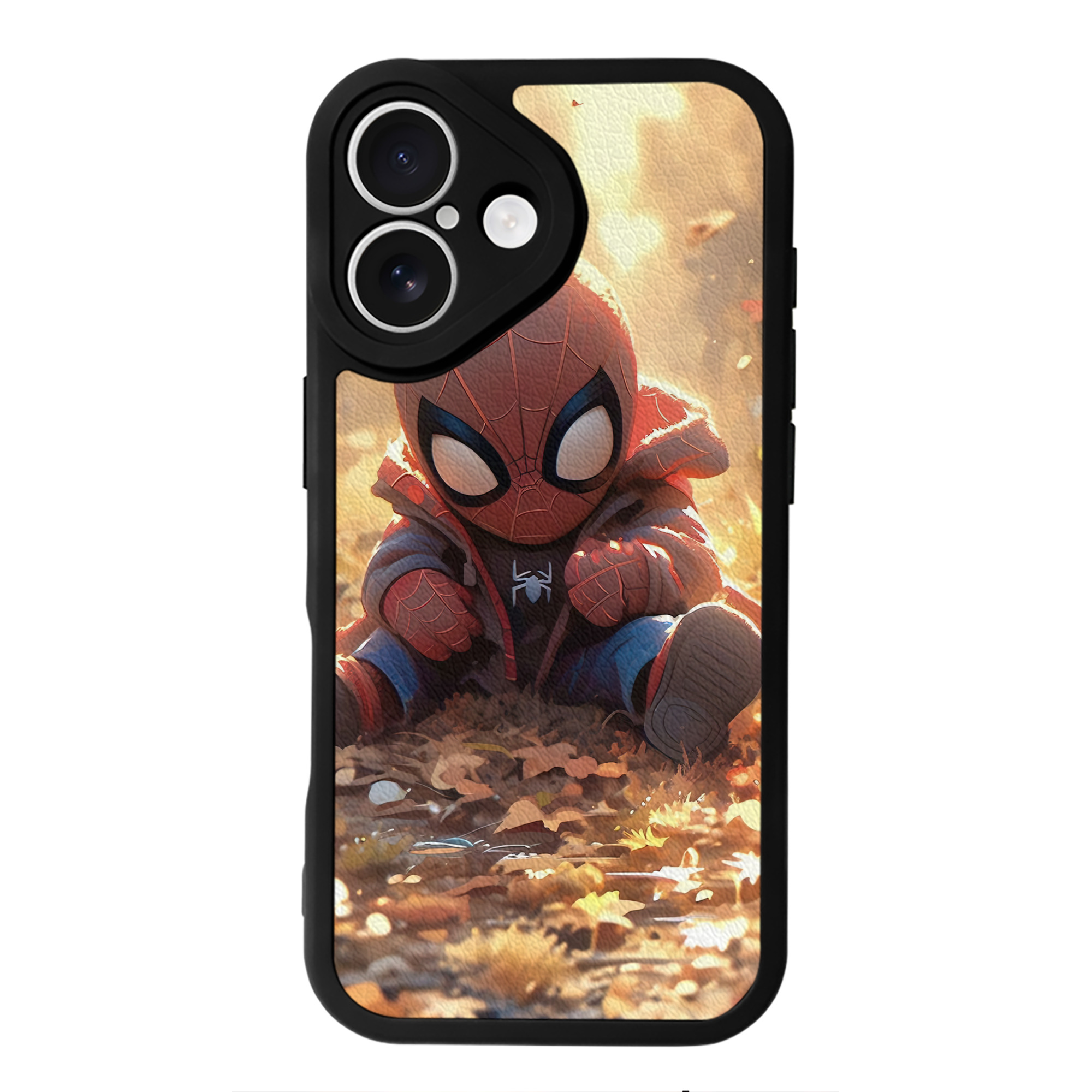 （画像用） Spider Man スパイダーマン 【iPhone 16シリーズ対応】シリコンスマホケース（レザー調） 材質：シリコン